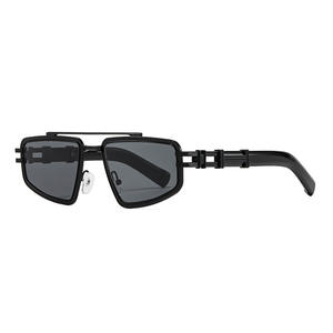 Nouvelles lunettes de soleil métalliques pour femmes de style européen et américain, protection UV400, type 3, monture noire, verres en PC - Product Image 4