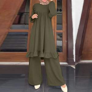 <span class=keywords><strong>Pantalones</strong></span> de traje de moda para el hogar con temperamento de Color sólido para ocio diario de <span class=keywords><strong>estilo</strong></span> árabe musulmán 2025 para <span class=keywords><strong>mujer</strong></span> - Product Image 6