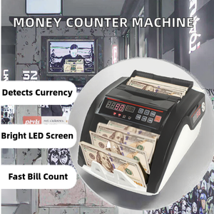 Contadora de Billetes Profesional de Grado Comercial con LED, Velocidad de 900 Billetes/Min, Tolva de 300 Billetes, Reconocimiento Automático de <span class=keywords><strong>Moneda</strong></span> Magnético - Product Image 2