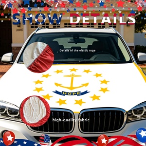 Expédition rapide, drapeau de l'État de Rhode Island, États-Unis, 4x5 pieds, sublimation, housse de capot de voiture, drapeau en spandex polyester, housse de capot de voiture - Product Image 5