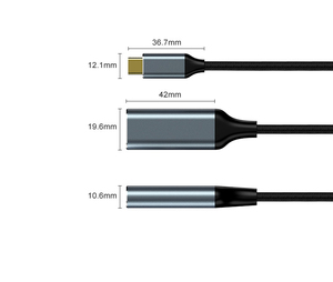 Adaptador Convertidor de Cable <span class=keywords><strong>USB</strong></span> <span class=keywords><strong>C</strong></span> a <span class=keywords><strong>HDMI</strong></span> Tipo <span class=keywords><strong>C</strong></span> a <span class=keywords><strong>HDMI</strong></span> Hembra de Alta Calidad DTECH 4k 30hz 3.1 para Proyección de TV - Product Image 3