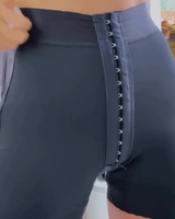 Taille haute crochet et contrôle du ventre des yeux Butt Lifter Zipper Crotch Shaper Shorts