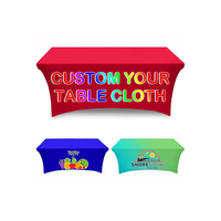 Nappe de table à couverture complète de haute qualité, résistante aux rides, couverture de table à chevalet ignifuge pour étal de marché
