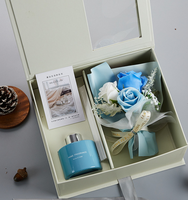 Coffret Cadeau Luxe Saint-Valentin en Gros : Bouquet de Roses Savon, Fleurs Artificielles et Diffuseur à Bâtonnets – Marque Privée