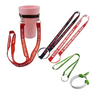 Porte-gobelet en verre coloré personnalisé, porte-gobelet à café, porte-gobelet à boisson, cordon pour fête, porte-gobelet tendance, sangle de cou - Product Image 3