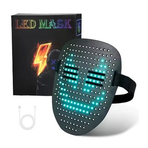 Cheaper Price Cosplay LED Light up Glow Halloween Carnival Half Face Party Purge <strong>Scary</strong> Rave <strong>Mask</strong> for Adults Kids - Product Image 1