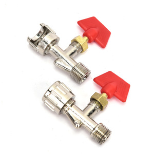 Plowing <b>Needle</b> <b>Valve</b> 1/4 In 2-Way Gas Control Copper Alloy <b>Valve</b> For Air Compressor Accessories - Product Image 2