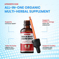 Gouttes liquides de racine de maca Lifeworth avec Ashwagandha, Fenugrec, Racine de betterave et L-Arginine, multivitamine liquide pour femmes et hommes