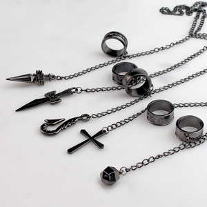 Anime Hunter x Hunter Kurapika catena anelli donna uomo Cosplay 1:1 metallo ciondolo accessori <span class=keywords><strong>di</strong></span> abbigliamento gioielli oggetti <span class=keywords><strong>di</strong></span> scena - Product Image 4