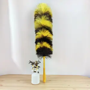 120g Microfiber Feather Duster With Flexible Plastic Rubber Handle Washable PP Duster Head For Household Cleaning
