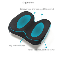 Coussin de siège en forme de papillon Coussin de chaise de bureau ergonomique antidérapant et en mousse à mémoire de forme pour soulager la douleur