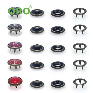 Mother Of Pearl Snap Button Metal Denim Cap Press Prong Pearl Custom Snap Fastener Buttons