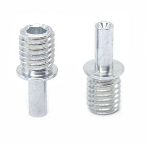 สลักเกลียวปลายเรียวแบบไม่มีหัวสำหรับงานกลึง CNC แบบกำหนดเองได้  พร้อมร่องสำหรับยึดตำแหน่งทรงหกเหลี่ยม - Product Image 3
