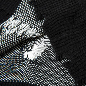 Áo len nam dáng rộng, kiểu dáng tua rua, chất liệu jacquard, họa tiết đan chéo, phong cách đường phố, thích hợp cho mùa đông - Product Image 4