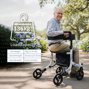 耐久性のある歩行器、リハビリ患者用、屋外移動補助具、高さ調節可能で安定性と移動性を向上 - Product Image 4