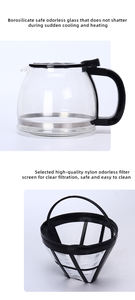 <span class=keywords><strong>Cafetera</strong></span> eléctrica de <span class=keywords><strong>goteo</strong></span> de 1200ml para el hogar, máquina de café con <span class=keywords><strong>filtro</strong></span> lavable <span class=keywords><strong>permanente</strong></span> - Product Image 6