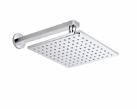 Pommeau de douche carré à effet pluie chromé haute performance moderne avec raccord pivotant standard G1/2 pour les distributeurs mondiaux