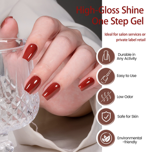 Juego de Esmalte de <span class=keywords><strong>Uñas</strong></span> en Gel 3 en 1 de 6 Colores, Base+Color+Capa Superior, Serie Navidad y Año Nuevo Rojo Natural, Venta al por Mayor OEM ODM - Product Image 4