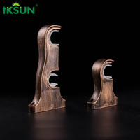 Iksun aluminio vintage grano de madera pintado barras de cortinas decorativas barras de cortina extra resistentes