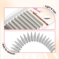 Vente en gros Nouveau Manga Cils Greffage Spire Plumes Tour Extensions de Cils 0.07mm Anime Premade Fan Wet Comics Spire Lashes