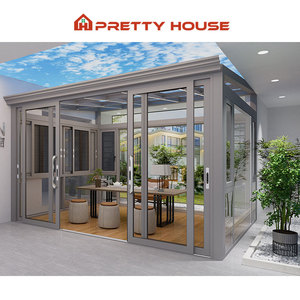 Véranda extérieure personnalisée, toute saison, plate, autoportante, serres en verre, maisons en aluminium, maison ensoleillée inclinée - Product Image 5