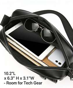 Bolso <span class=keywords><strong>Bandolera</strong></span> para <span class=keywords><strong>Hombre</strong></span> de Dos Tonos <span class=keywords><strong>con</strong></span> Bloques de Color, Bolso Cuadrado para Cámara de Cuero PU <span class=keywords><strong>con</strong></span> Correa Ajustable, Bolso de Hombro Casual Retro <span class=keywords><strong>con</strong></span> Logotipo Personalizado - Product Image 3