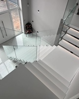 VIKO 2025 Intérieur moderne marbre Mono Escalier droit Lumière LED à détection infrarouge
