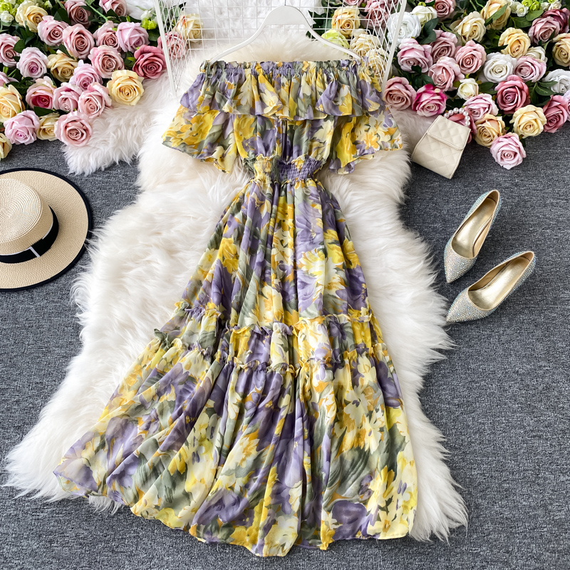 fit and flare off the shoulder dress Ladivine CD0211 Elegant Embellished Mini Dress Off-White / XS