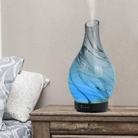 Diffuseur d'huile essentielle et d'arôme 3d, humidificateur en verre d'air ultrasonique pour la maison, 100ml, 7.5 ml