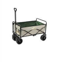 Chariot pliable grande capacité, chariot de courses robuste avec roues tout-terrain, plage, pique-nique