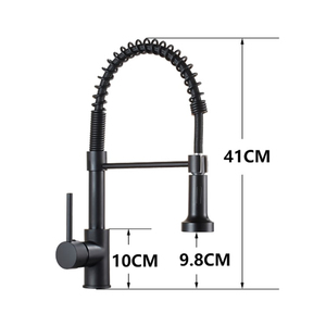 Azeta LED <b>Light</b> Black Brass Single <b>Handle</b> <b>Pull</b> Down Nozzle Cold and Hot Water Kitchen MK9804BL Kitchen - Product Image 6