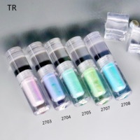 Fard à paupières liquide professionnel 69 couleurs, pigment cristal chrome, pailleté, brillant, multichrome, néon, chrome caméléon