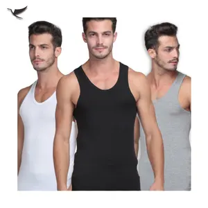 Wholesale 100% Cotton Summer Tank Top Men's Casual Knitted Gym T-Shirt Plus Size Sleeveless Vest in XS for Running Muscle Style