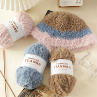 100g/Rolle Ultra-Weiches Langes Nerz-Kunstfell-Garn Korallenfleece Umweltfreundlich Antibakteriell Hochfestes Handstrick- und Nähgarn