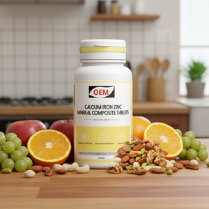 HODAF OEM ODM เม็ดฟู่แคลเซียม เหล็ก สังกะสี แร่ธาตุรวม วิตามินและแร่ธาตุเสริมสำหรับผู้ใหญ่ ช่วยเพิ่มความหนาแน่นของกระดูก - Product Image 1