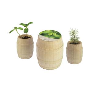 Ensemble de pots de culture écologiques en tourbe Botte Fiore, style baril en bois, pour fleurs et légumes, semis, utilisation intérieure et extérieure, fabriqué en Italie - Product Image 1