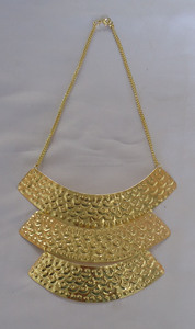 Collar llamativo de Latón chapado en oro clásico con cadena de eslabones religiosos cristianos de perlas y diamantes para ocasiones de fiesta - Product Image 4