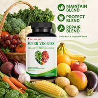 Capsules de fibres alimentaires Super Veggies, complément de fibres végétales et de légumes verts à base de plantes pour la santé digestive quotidienne et la régularité