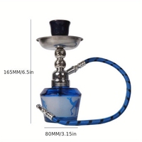 Ensemble de mini chicha à motifs créatifs - Verre acrylique compact avec bol en céramique pour la maison et les fêtes