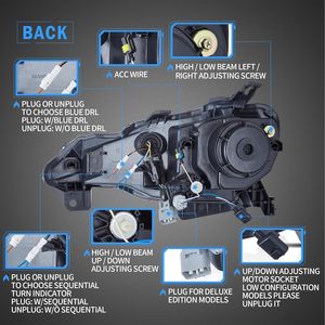 Projecteurs VLAND pour 86 <span class=keywords><strong>2012</strong></span>-2020, pour BRZ 2013-2019, Scion FR-S 2013-2016 - 55W 12V Plug & Play 2PCS Dynamiques - Product Image 5