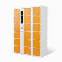 Armoire en acier intelligente avec serrure électronique à reconnaissance faciale, système de casiers assemblé, livraison sécurisée de colis, bâtiments de bureaux