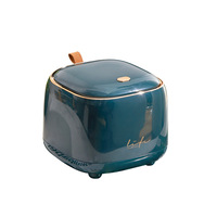 Poubelle en plastique de luxe légère avec ouverture et fermeture silencieuses, petite forme de baril, type poussoir, table de chevet, rangement mini