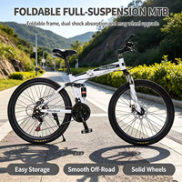 Großhandel 26-Zoll 24-Gang Scheibenbremse Faltbares Erwachsenen-Mountainbike Stoßdämpfend Leichter Aluminiumlegierung/Stahlrahmen