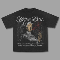 T-shirts pour hommes surdimensionnés en coton 100% de haute qualité, imprimés DTG avec graphiques rap, effet vintage, épaules tombantes, personnalisables OEM