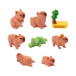 3D resina carpincho pequeño kawaii juguetes estatuilla animal bonsai decoración para niños chico educación pastel Topper jardinería <span class=keywords><strong>acuario</strong></span> - Product Image 1