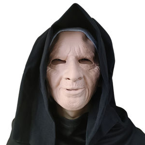 Máscara Facial Completa <span class=keywords><strong>de</strong></span> Látex <span class=keywords><strong>de</strong></span> Monja Mayor con Capucha Negra, Cubierta <span class=keywords><strong>de</strong></span> Terror Espeluznante para Cosplay <span class=keywords><strong>de</strong></span> Halloween, Casa Encantada y Accesorio para Fiesta <span class=keywords><strong>de</strong></span> Disfraces - Product Image 1