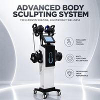 Appareil de massage à rouleaux 5 en 1 360° pour le visage et le corps, sculptant, multi-poignées, drainage lymphatique, réduction de la cellulite, usage professionnel en salon