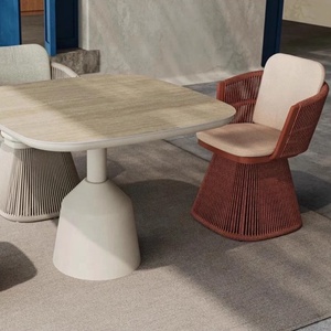 FERA Outdoor Luxury <strong>Garden</strong> <strong>String</strong> Rope Wicker Weaving <strong>Chairs</strong> Waterproof Balcony New <strong>Garden</strong> Teak Wood Table Rotating Dining <strong>Chair</strong> - Product Image 4