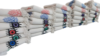 Serviette en coton tissé imprimée œil turc - 15 couleurs - Utilisation quotidienne - Écologique - Séchage rapide - Spa - Plage - Sauna - Maison - Gym