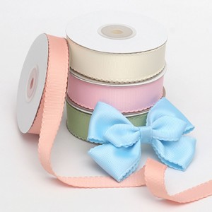 <span class=keywords><strong>Cinta</strong></span> de Grosgrain con Borde Festoneado de 2.5/3.8cm, Color y Ancho Personalizables, Duradera, para Decoración de Chaquetas y Sombreros, 100yd/rollo - Product Image 1